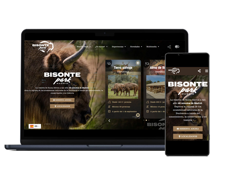 Bisonte Park nueva web con tecnología Skidreams