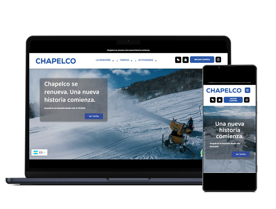 Cerrro Chapelco estrena la nueva web realizada por Skidreams